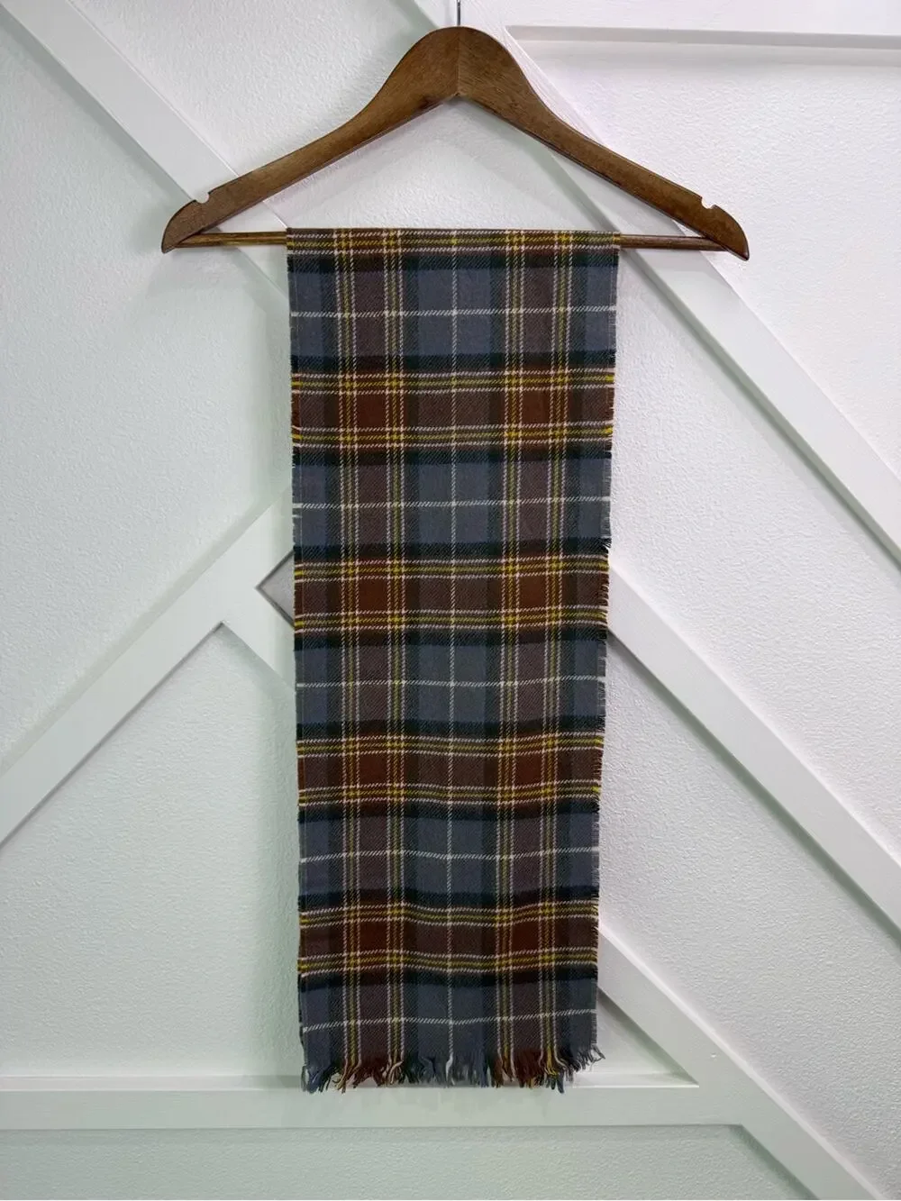 McKellar Tartan 100% Wool Scarf Plaid Fringe Scotland Clan Unisex